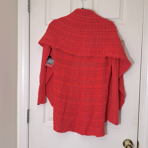 NWT Orange Shrug Style Crochet Cardigan Size Large - Picture 5 of 7